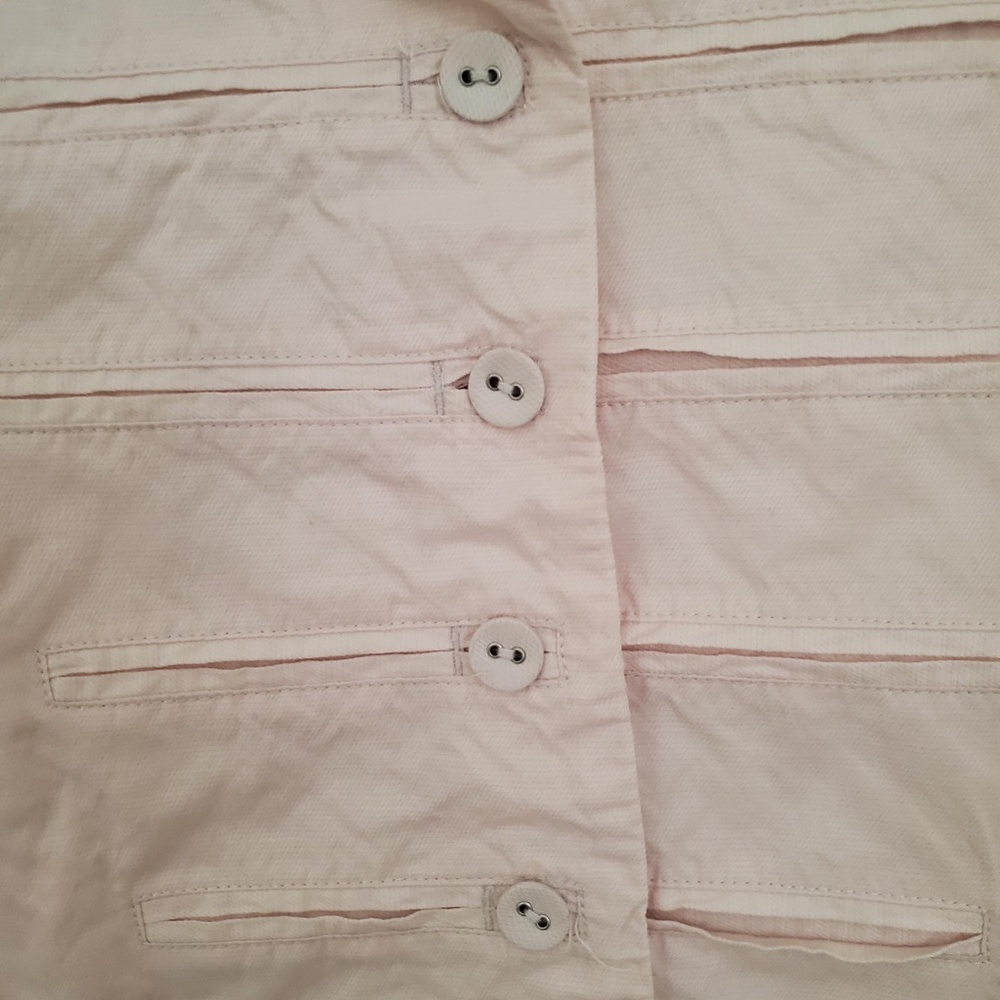 CHICO'S LIGHT PINK BUTTON DOWN LONG SLEEVE TOP - SIZE 2 (10-12) - Picture 3 of 7